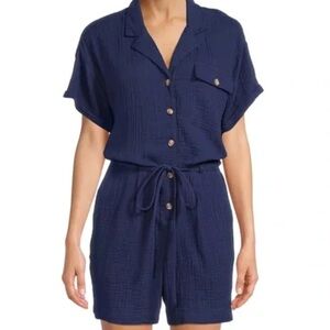 Beachlunchlounge Mina Gauzy One Piece Romper Large